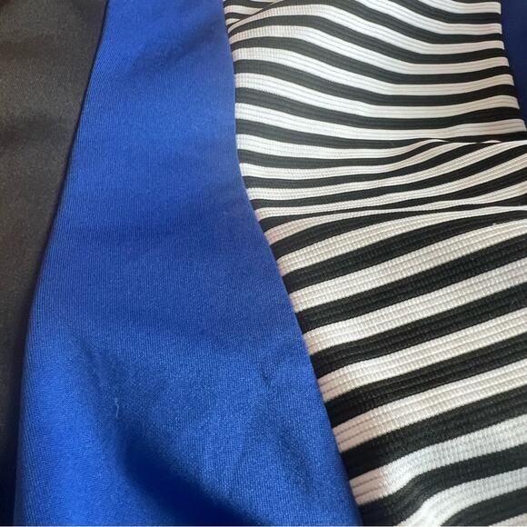 Mary Jane Preppy Striped Bold ColorBlock Sleeveless Peplum Top, Size Large - Picture 7 of 12